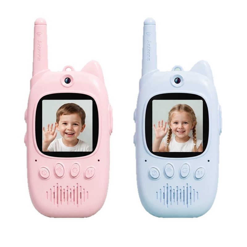 Kids Outdoor Voices - B03B：音声変換機能付き、充電式の子供用ビデオトランシーバー。リアルタイムのビデオ通話が可能。男の子にも女の子にも。