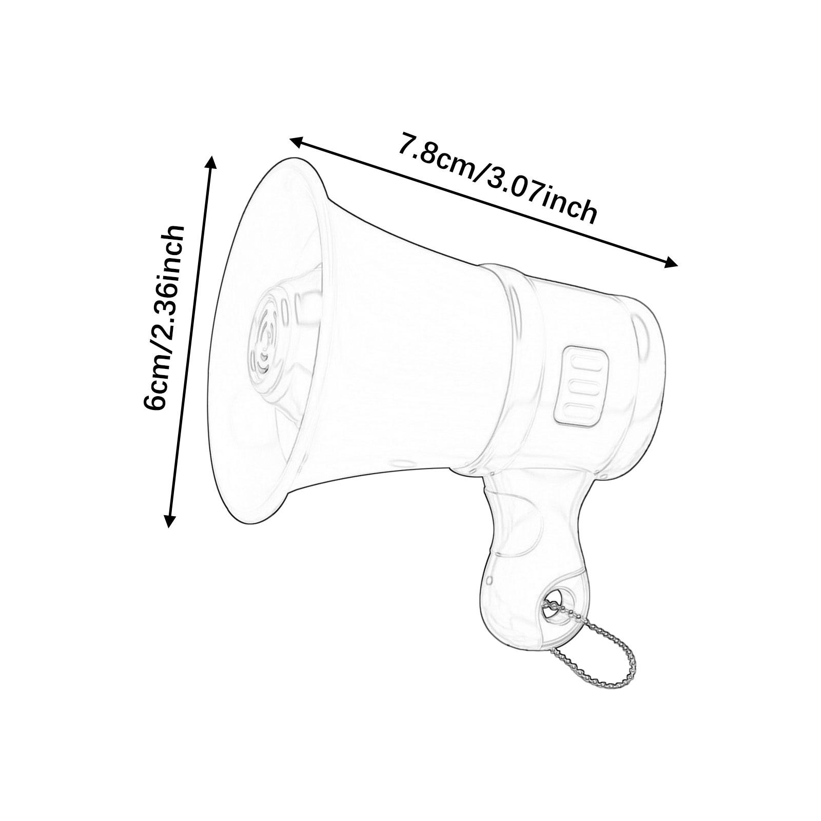 Kids Outdoor Voices - ノベルティミニメガホンキーホルダー、ポータブル拡声器おもちゃ、コンパクトな音声増幅器、子供と大人向けの再生機能付き、屋外使用可能