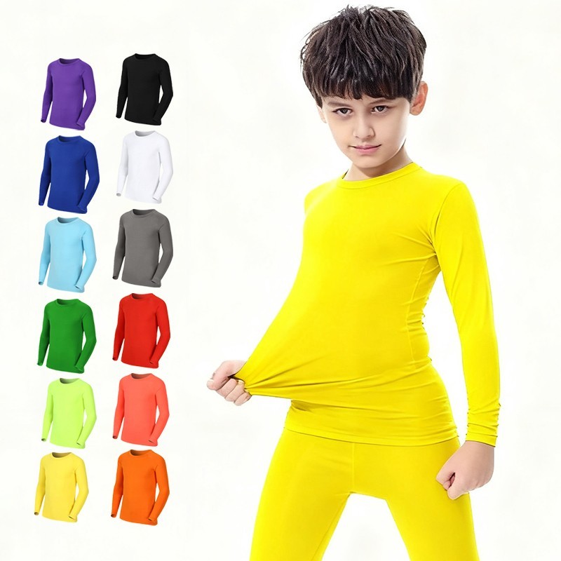 Kids Outdoor Adventure - キッズ子供少年少女ランニングロング Tシャツフィットネススポーツバスケットボールサッカー屋外ハイキングジョギング乗馬サッカー服 J26