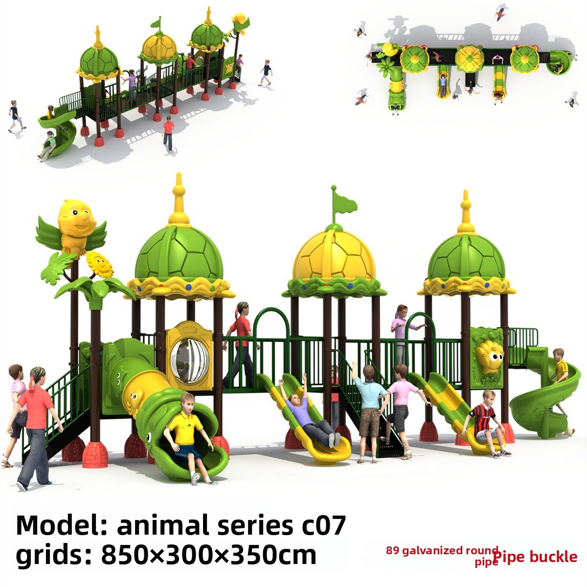 Kids Outdoor Swing Set With Slide - 工場製業務用小型幼児向け屋外遊具滑り台セット、子供用幼稚園向けブランコ付き