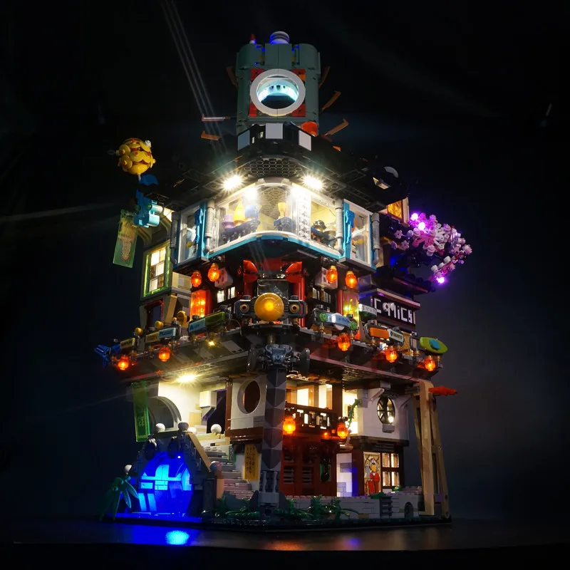 Lego Set City - ビルディングブロックなし レゴシティ用ランプ照明 70620 DIYおもちゃギフト専用 照明セット