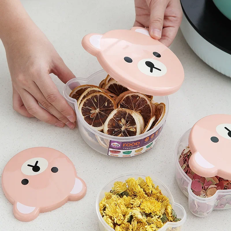 Kids.Outdoor Utensils - 4 個弁当箱子供プラスチック漫画かわいい弁当箱屋外食品保存容器子供学生電子レンジ弁当箱食器