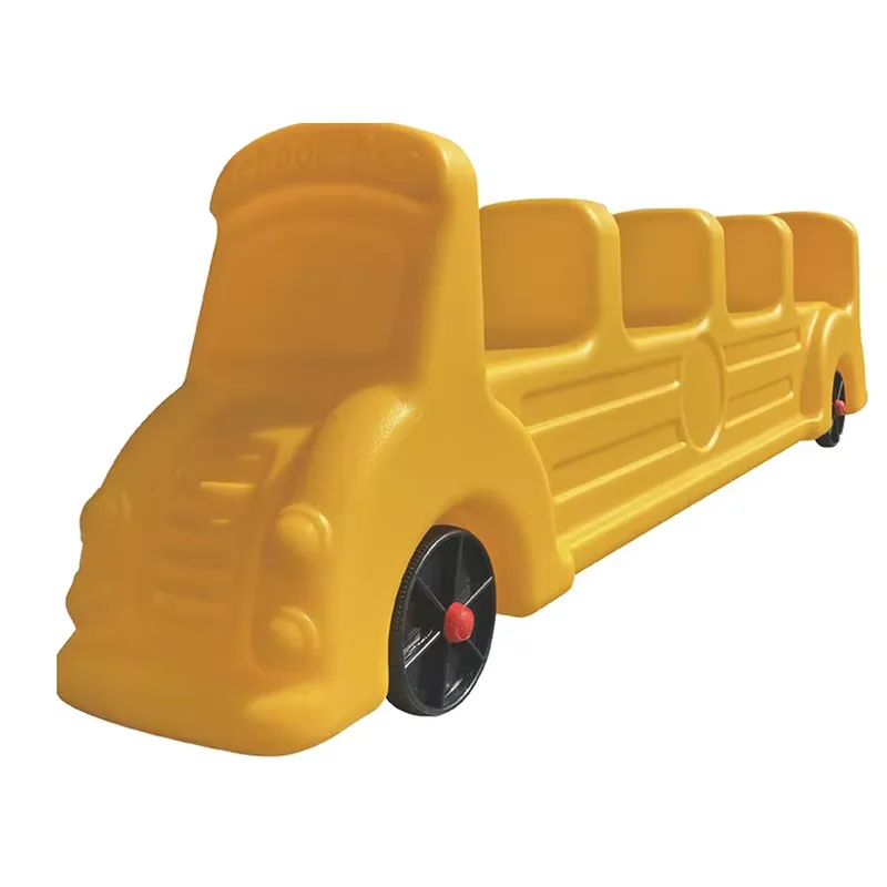 Ride On Toy Car - 幼稚園児向け協力型乗用玩具、屋外遊び場用バス型多人数用子供用スクーター