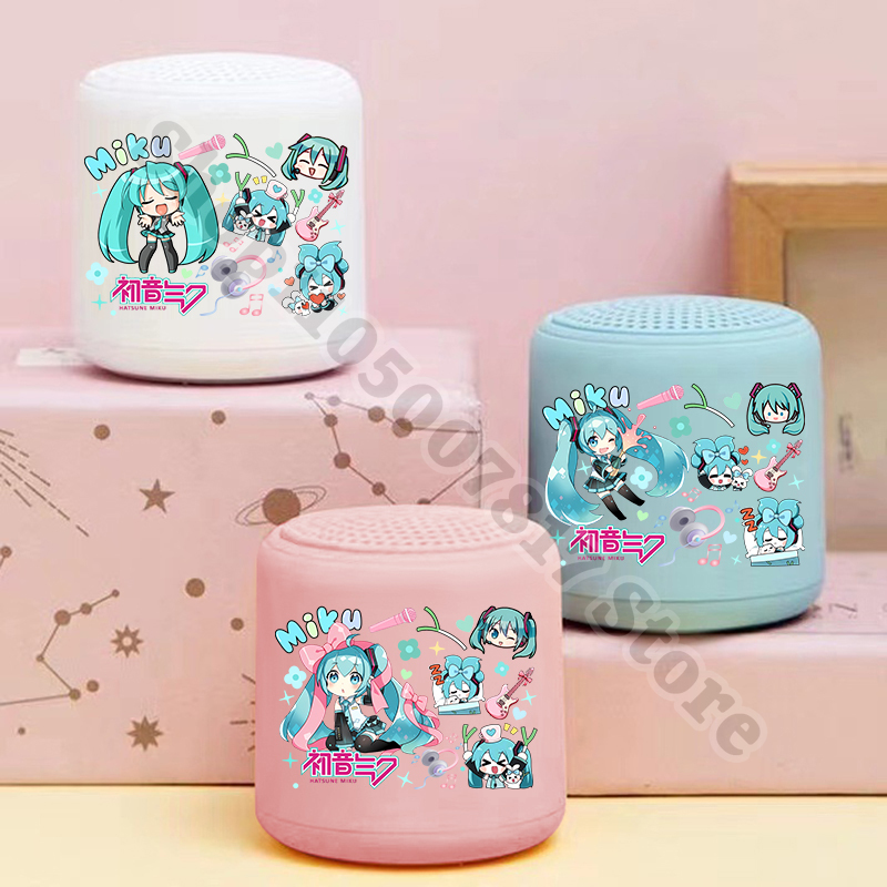 Kids Outdoor Voices - キッズアニメミニBluetoothスピーカー、アウトドアスポーツ旅行用、初音ミク漫画ポータブルオーディオボイスボックス、女の子向けキュートなギフト、2026