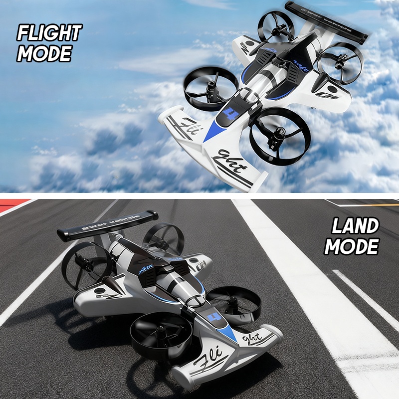 Kids Outdoor Electric Car - 2in1 ミニドローン 空陸両用飛行車 2.4G デュアルモード クアッドコプター