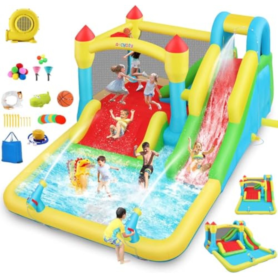 屋外/屋内兼用インフレータブルウォーターバウンスハウス（子供 - Kids Outdoor Water Slide のレビューと価格