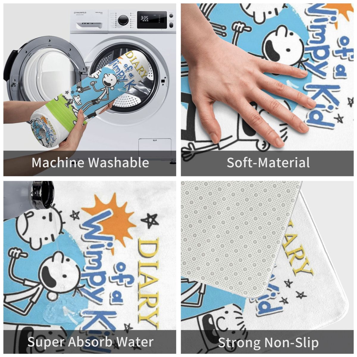 弱虫日記 滑り止めドアマット フロアマット クッション カー - Kids Outdoor Floor Cushions のレビューと価格