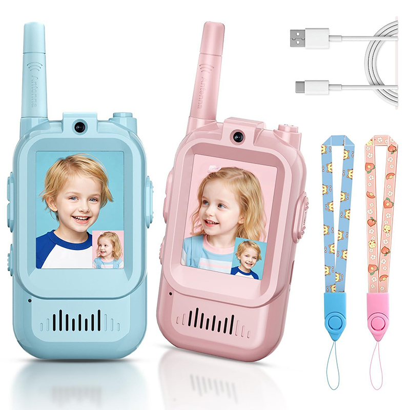 2 個のビデオトランシーバー子供用充電式スクリーンディスプレ - Kids Outdoor Voices のレビューと価格