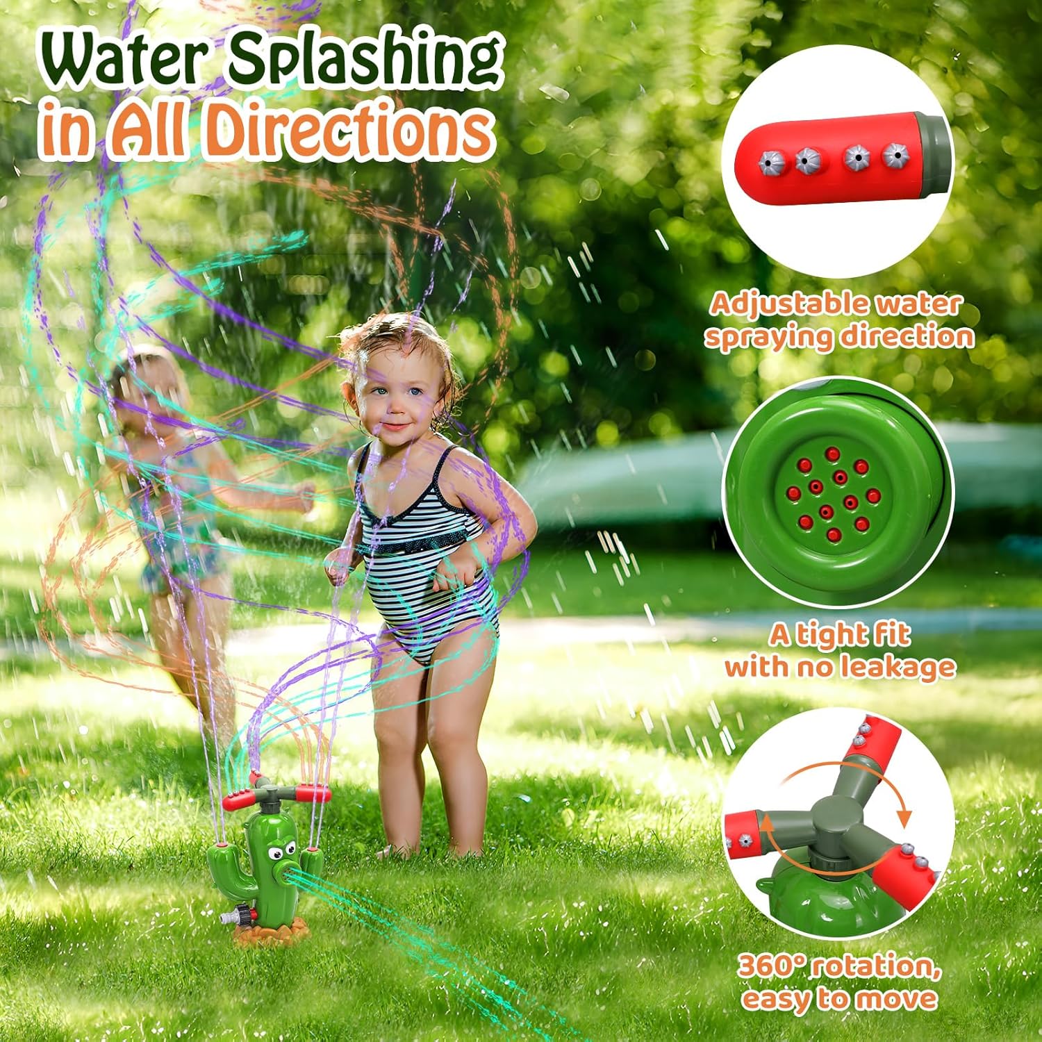 水スプレーおもちゃサボテンスプリンクラー屋外裏庭庭水おもちゃ - Kids Outdoor Yard Tools のレビューと価格