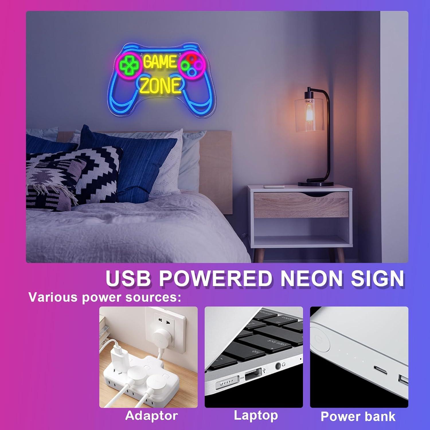 ゲームゾーンネオンサイン USB調光式LEDネオンライト ゲ - Kids Outdoor Zone のレビューと価格