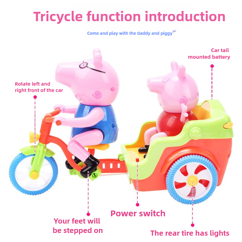 電池式ピンクの豚の乗用玩具、電動音楽付き子供用車、かわいい豚 - Ride On Toy Car のレビューと価格