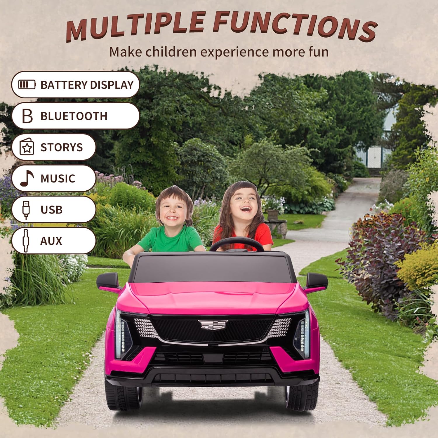 24V乗用車、バッテリー駆動の電動車両（リモコン付き）、2人 - Ride On Toy Car のレビューと価格