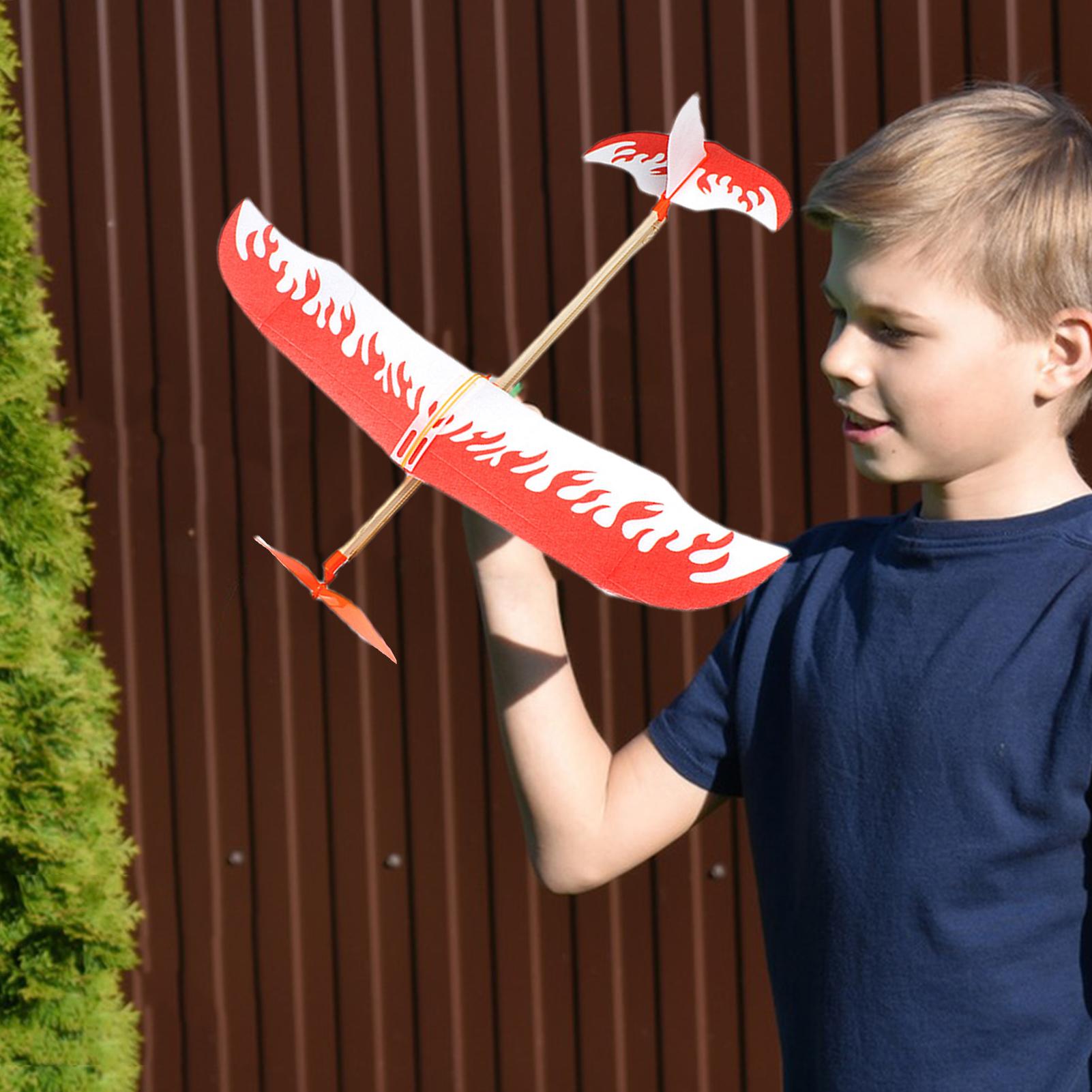 ゴムバンド飛行機動力グライダー航空機キット飛行ゲームプレイ子 - Kids Outdoor Games のレビューと価格