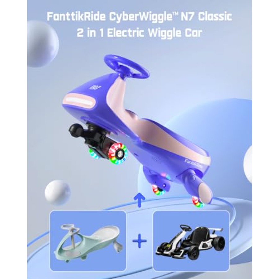N7 クラシック電動ウィグルカー ペダル付き、充電式バッテリ - Ride On Toy Car のレビューと価格