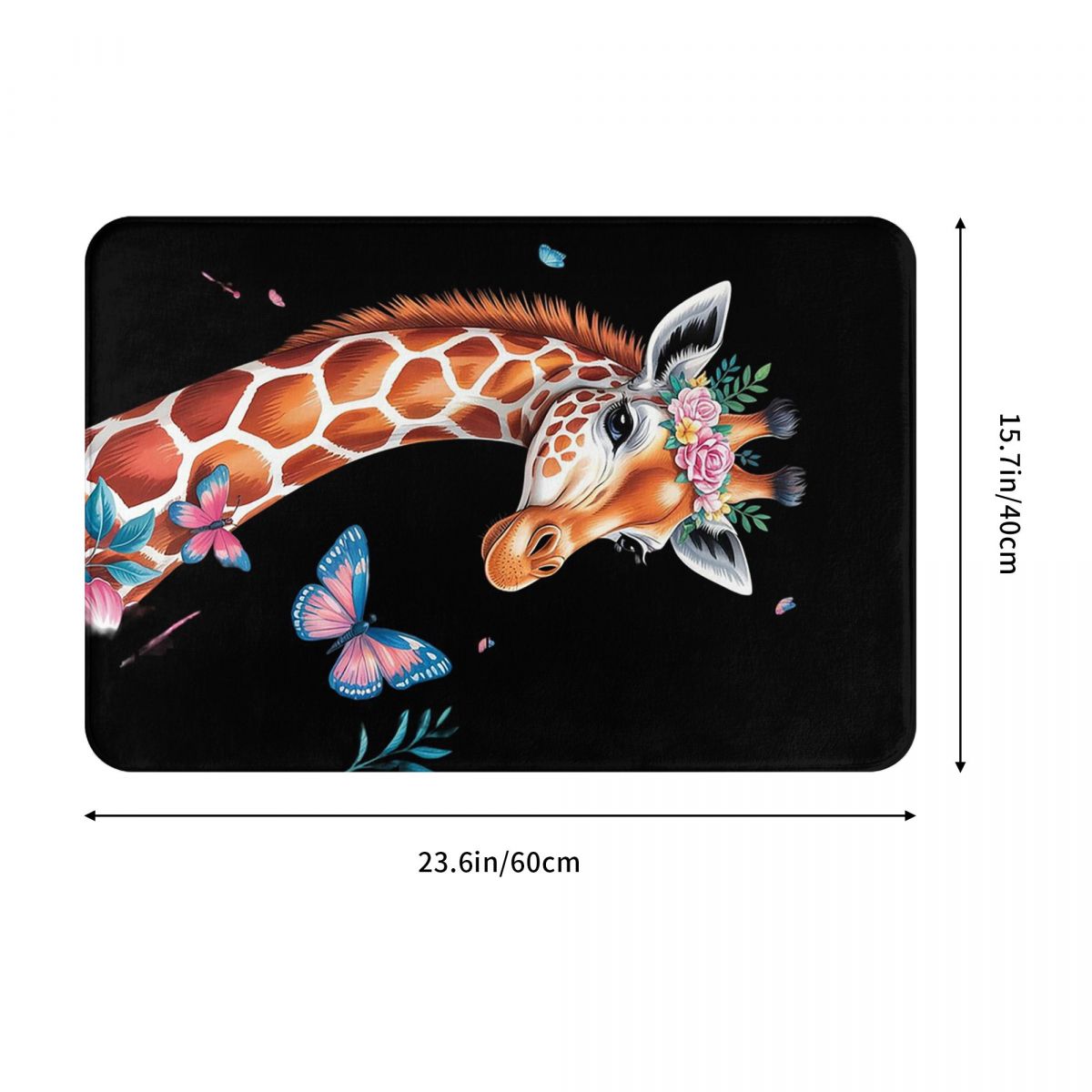 花とキュートなキリン柄のキッズ用キリン柄ドアマット、クッショ - Kids Outdoor Floor Cushions のレビューと価格