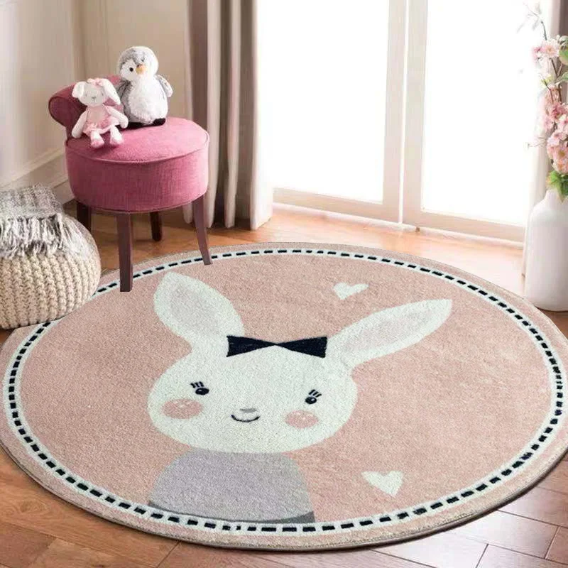 キリンの絵が描かれた丸いカーペット,子供の寝室,柔らかいプレ - Kids Outdoor Floor Cushions のレビューと価格
