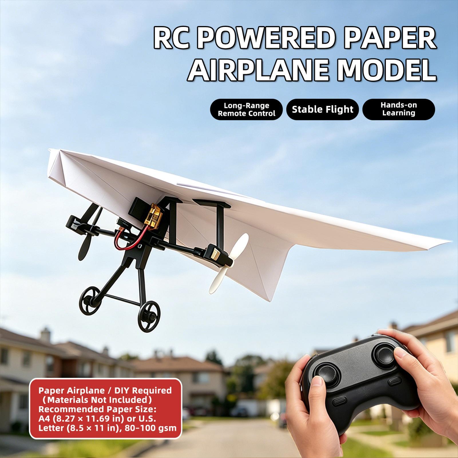 DIY RC紙飛行機キット、ジャイロスタビライザー付き電動リ - Kids Outdoor Adventure のレビューと価格