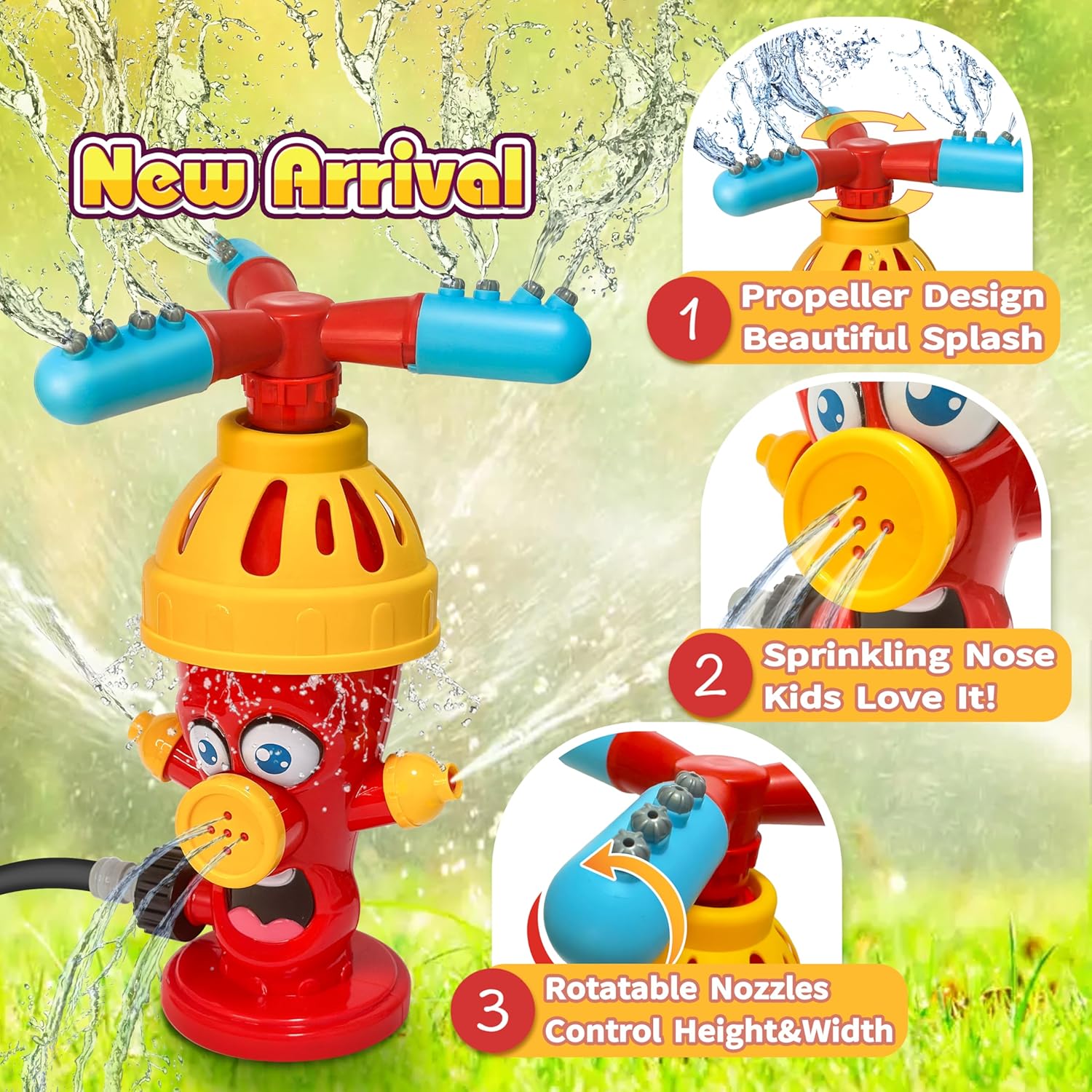 消火栓型散水おもちゃ、裏庭ガーデン屋外水遊びおもちゃ、夏の庭 - Kids Outdoor Yard Tools のレビューと価格
