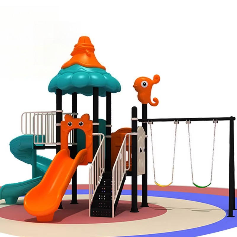 大型で丈夫なプラスチック製の子供用ブランコセット、遊園地、ス - Kids Outdoor Swing Set With Slide のレビューと価格