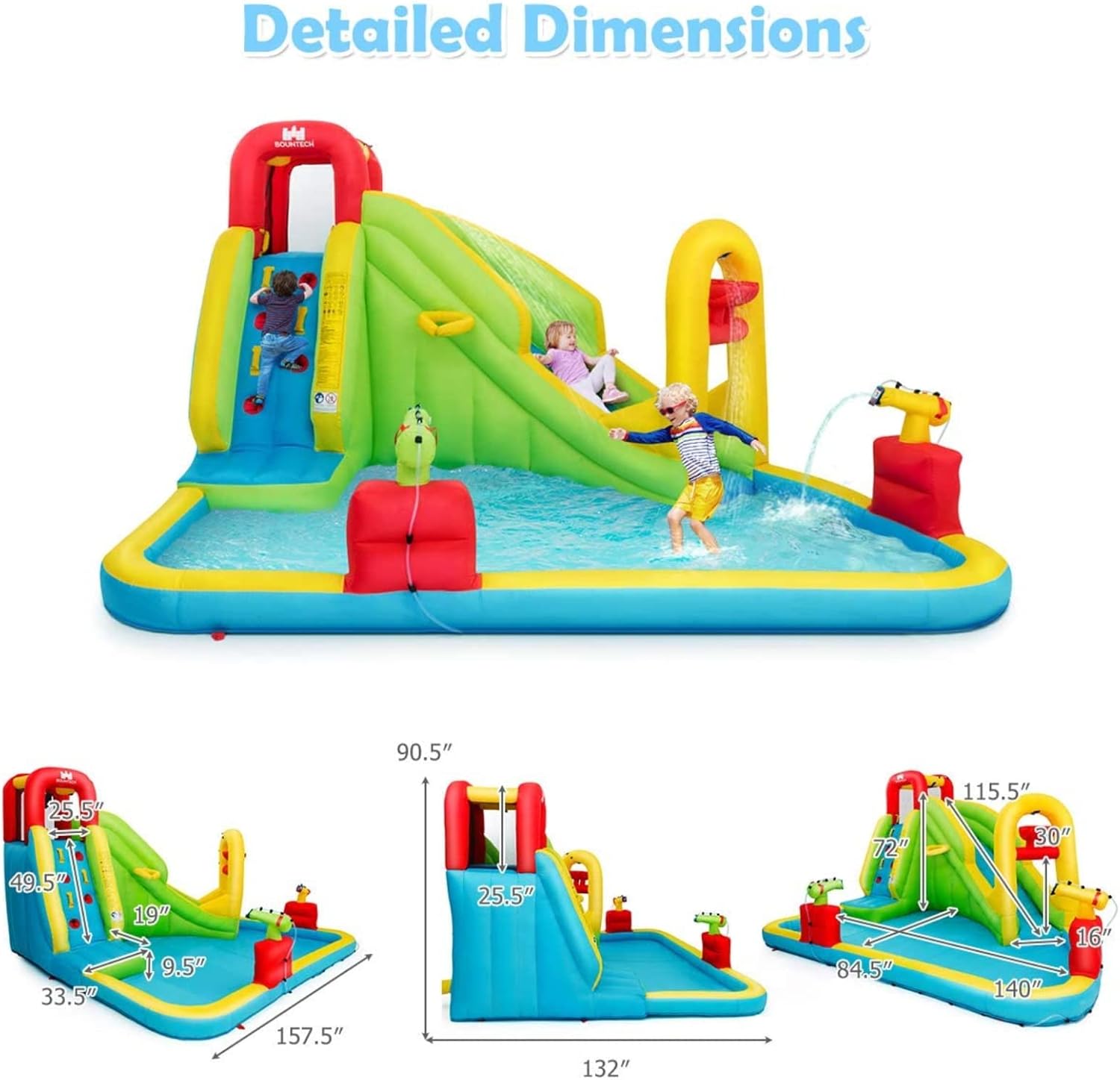 巨大なインフレータブルウォーターパーク遊具 - 子供用ブロウ - Kids Outdoor Water Slide のレビューと価格