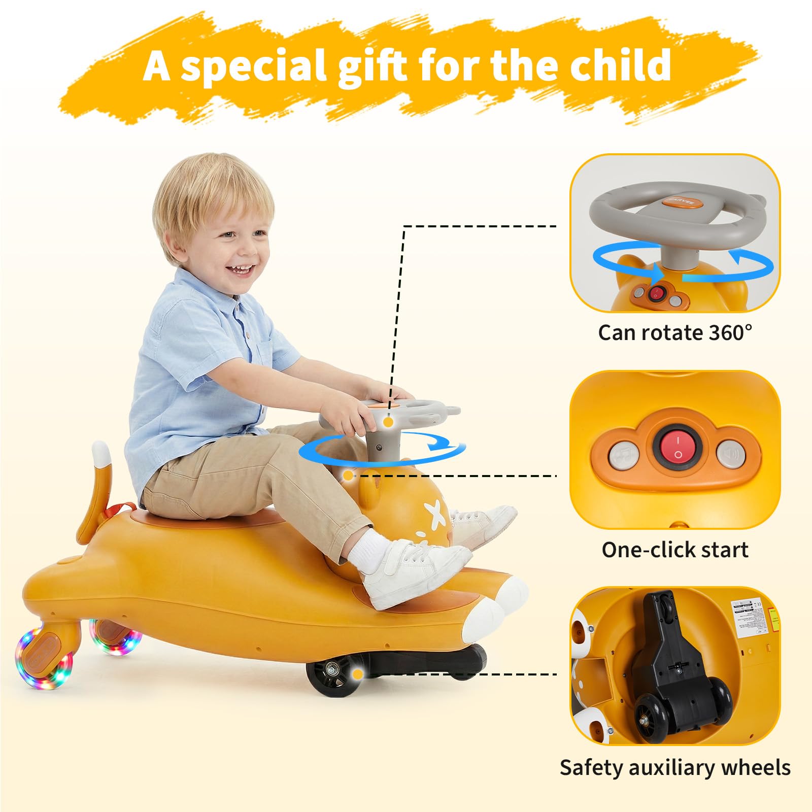 子供用電動ウィグルライドオンカー（ペダル付き）、6V/12V - Ride On Toy Car のレビューと価格