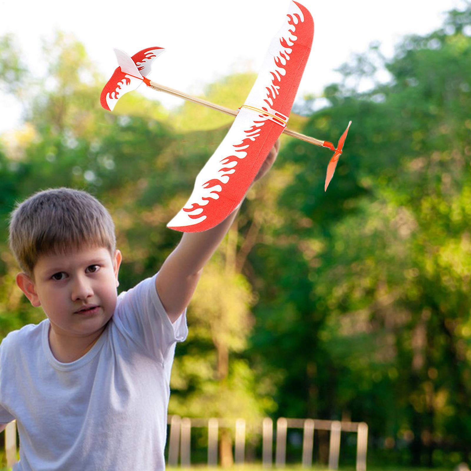 輪ゴム飛行機 パワードグライダー航空機キット 飛行ゲーム遊び - Kids Outdoor Games のレビューと価格