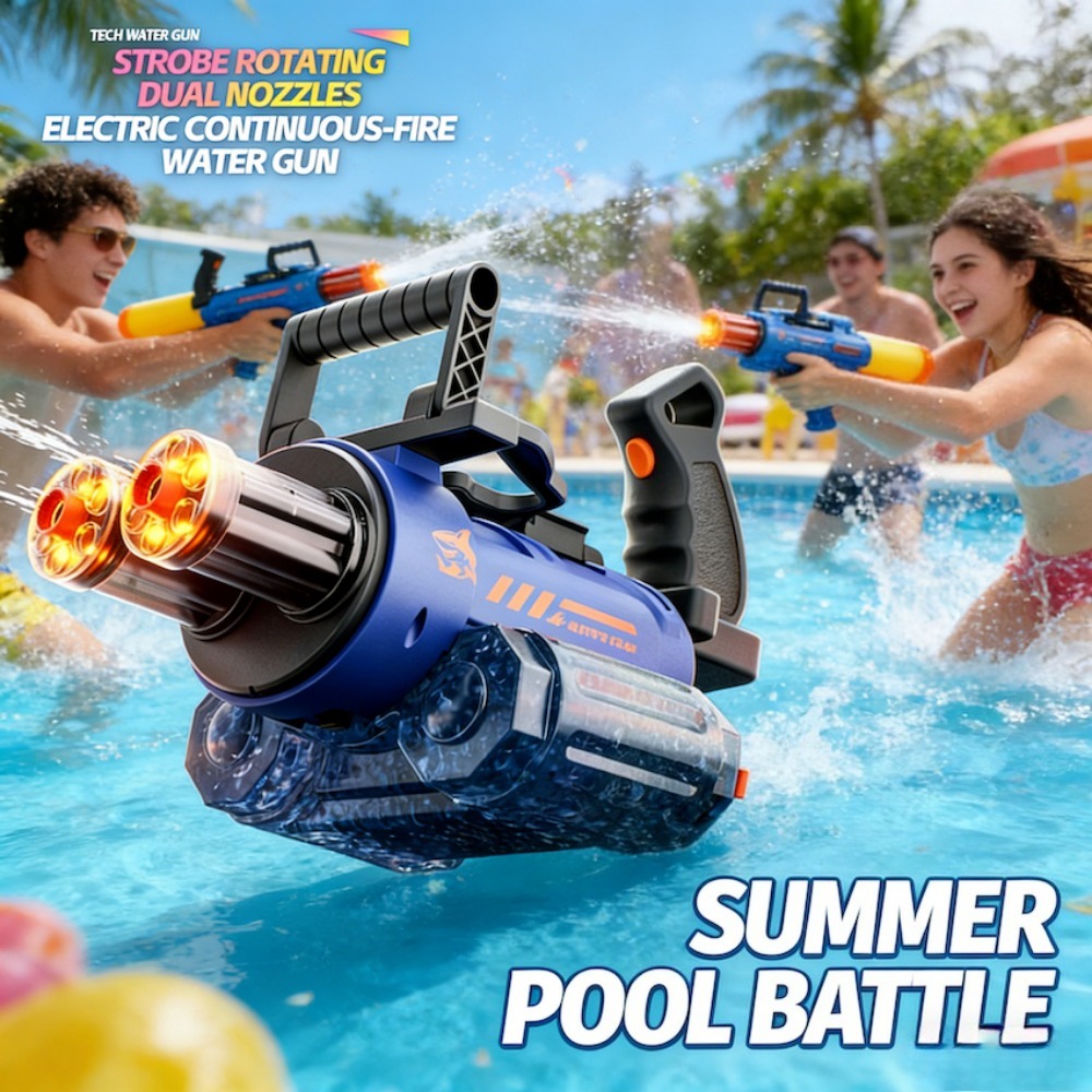音声制御電動水鉄砲、ダブルデューティーライト付き、屋外シュー - Kids Outdoor Voices のレビューと価格