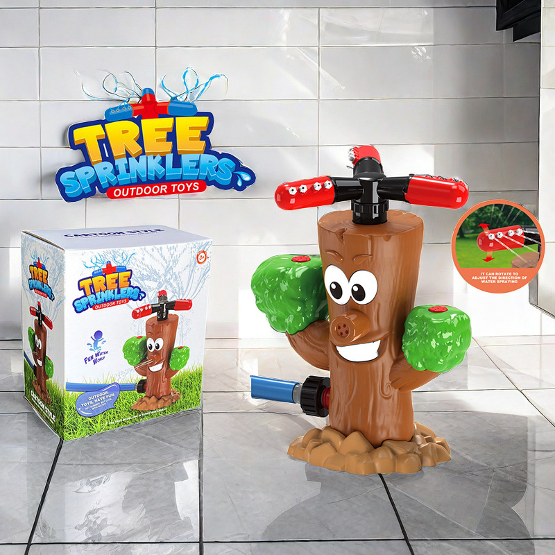漫画の木の幹型スプリンクラー、屋外裏庭ガーデン水遊びおもちゃ - Kids Outdoor Yard Tools のレビューと価格