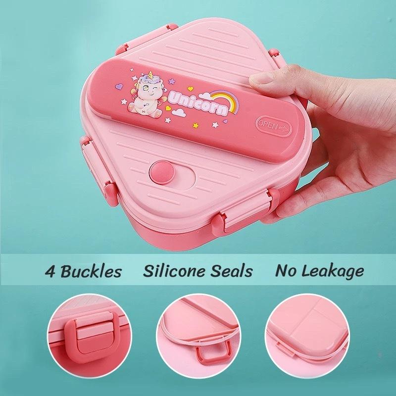 3つのコンパートメントが付いた漫画柄の子供用ランチボックス、 - Kids.Outdoor Utensils のレビューと価格