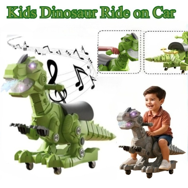 恐竜の乗り物おもちゃ 幼児用乗用車 音楽、ライト、ミストスプ - Ride On Toy Car のレビューと価格