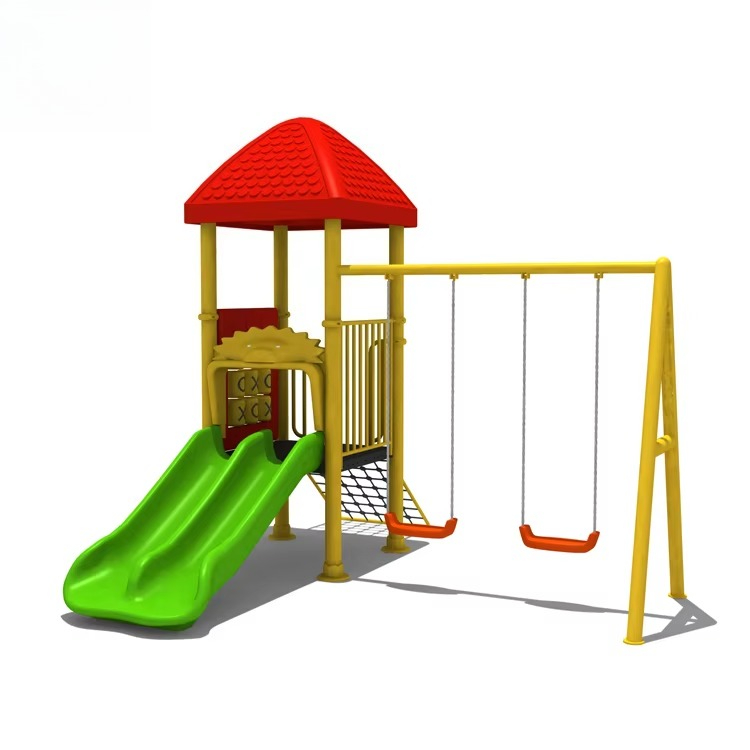 スチール製遊具、複合ブランコ、プラスチック製滑り台セット、幼 - Kids Outdoor Swing Set With Slide のレビューと価格