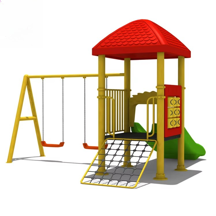 スチール製遊具、複合ブランコ、プラスチック製滑り台セット、幼 - Kids Outdoor Swing Set With Slide のレビューと価格
