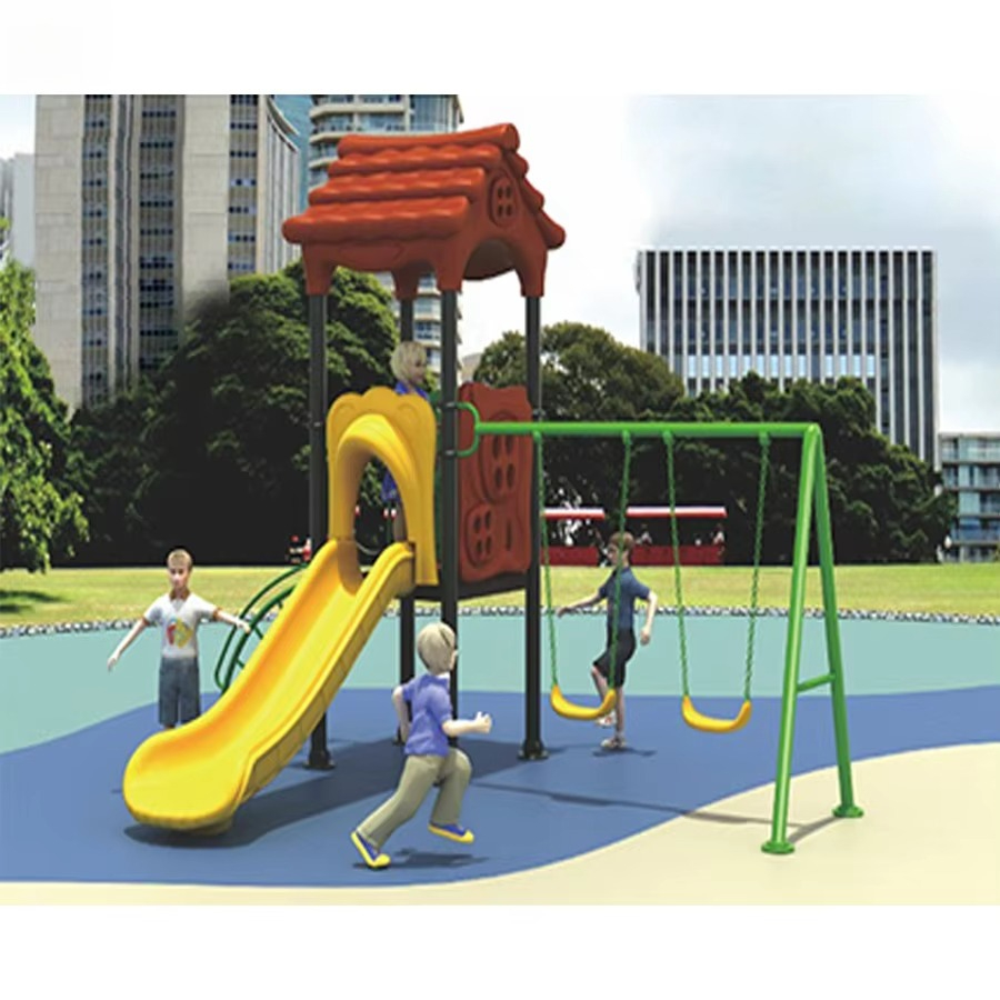スチール製遊具、複合ブランコ、プラスチック製滑り台セット、幼 - Kids Outdoor Swing Set With Slide のレビューと価格