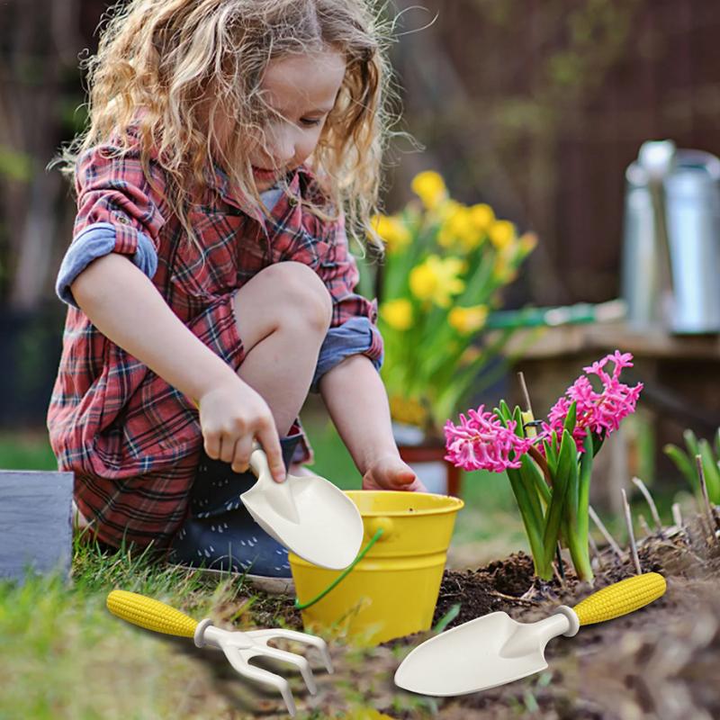 子供用ガーデニングツールセット 3点セット くまで ショベル - Kids Outdoor Yard Tools のレビューと価格