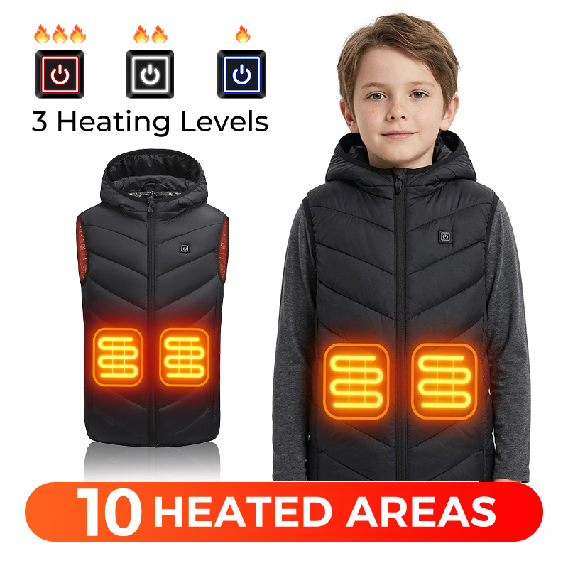子供用 加熱ベスト 10ゾーン フード付き 電気加熱式 ベス - Kids Outdoor Zone のレビューと価格