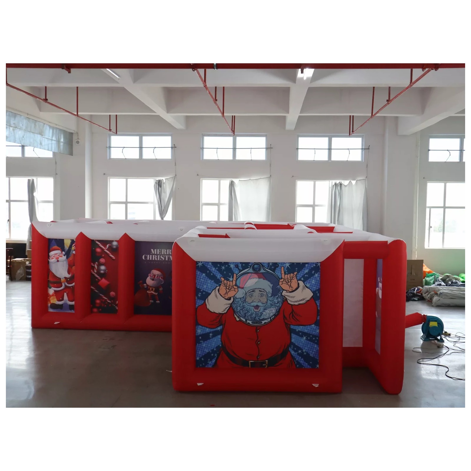 大型赤白平屋根インフレータブル迷路 3×6m 10×20フィ - Kids Outdoor Games のレビューと価格