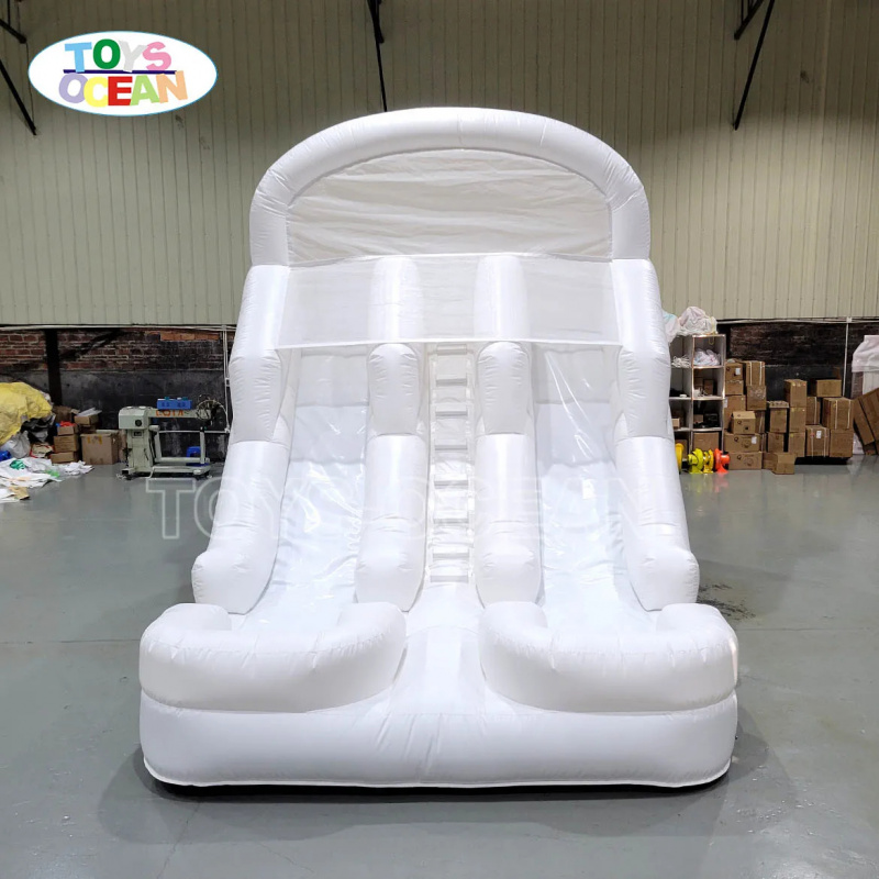 子供用インフレータブルウォータースライド、ダブルホワイトスラ - Kids Outdoor Water Slide のレビューと価格